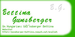 bettina gunsberger business card